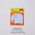 Cute light blue elephant sticky notes with to-do list lines and yellow bird motif - Elephant