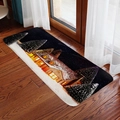 Christmas flannel absorbent doormat with winter cabin scene and non-slip backing - 40x60cm / Style 3-Euro Snowy View