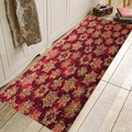 Tappeto passatoia natalizio rosso in flanella con fiocchi di neve dorati per interni - 40x60cm / Fiocco di Neve Rosso