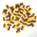 Quadratische Perlen aus Fimo mit Flagge Deutschlands für DIY Armband Schmuckherstellung - Deutschland-Stil