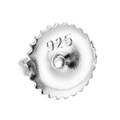 Cierre de mariposa en plata de ley 925 con grabado de marca de autenticidad - 1 Pieza/Tapón 6mm / Plata/Plata S925/Tapón Único