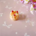 Macro shot of miniature strawberry cream cake DIY accessory for crafts and phone cases - Style D-Strawberry Cream
