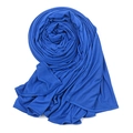 Premium royal blue jersey hijab scarf made of soft mercerized cotton for women - Sapphire Blue