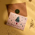 Style D - Cute Christmas Card, Envelope And Sticker