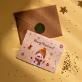 Style C - Cute Christmas Card, Envelope And Sticker