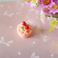 Macro view of miniature resin strawberry cake charm for DIY phone cases and jewelry - Style C-Miniature Food