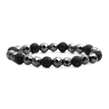 8mm faceted hematite and volcanic lava stone beaded bracelet for men and women - Lava Stone with Hematite