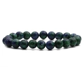8mm natuurlijke tijgeroog en keizersteen kralen armband op witte achtergrond - Blauwe turkoois (3)