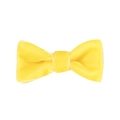 Lazo amarillo de terciopelo para niña con textura suave sobre fondo blanco liso - Terciopelo amarillo