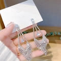 Eleganti orecchini a frangia in argento S925 con nappe scintillanti a più strati argento - Frangia Multistrato Diamante Quadrato Argento (E0064 Argento)