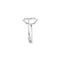 Anillo minimalista de acero inoxidable plateado con diseño de círculo geométrico abierto - Color Acero 54mm US7
