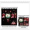 Christmas Santa train wall sticker set with 2021 snowman and reindeer holiday window decals - XH2021