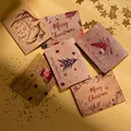 6-pack creative Christmas cards set with cute illustrations, envelopes and stickers - HK019 Hand-painted Christmas