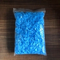 Bulk pack of blue plastic stitch markers for knitting in clear resealable packaging - Dark Blue