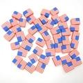 Quadratische Polymer-Ton-Perlen mit USA-Flaggenmuster für DIY-Armbänder und Schmuck - Vereinigte Staaten