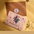 Style F - Cute Christmas Card, Envelope And Sticker