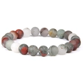 Natural sunstone and mixed gemstone beaded bracelet with matte finish for men and women - Matte African Bloodstone