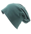 Dettaglio del berretto in maglia di cotone verde scuro con cuciture di alta qualità - Verde Scuro