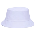 Κλασικό καθαρό λευκό βαμβακερό καπέλο bucket με ραμμένο γείσο και κομψό μινιμαλιστικό στυλ - Ένα μέγεθος / Λευκό