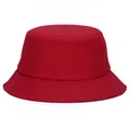 Cappello alla pescatore rosso acceso in tela di cotone con tesa rinforzata e cuciture - Taglia unica / Rosso