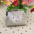 Floral print vintage PU leather coin purse with silver metal clasp in retro style - Wall Clock