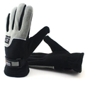 Guantes térmicos de ciclismo en forro polar gris-negro impermeables hasta los -20°C - Talla única / Negro Gris (Hombres)