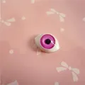 Dettaglio occhio per bambola 12x16mm in acrilico viola con iride profonda per resina - A righe rosa