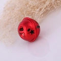 Cascabel de metal rojo con estrella calada para manualidades o collares de mascotas - 30MM / Rojo