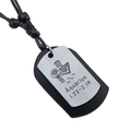 Vintage Aquarius zodiac pendant necklace with leather cord and brushed metal finish - Aquarius