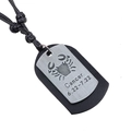 Retro Cancer zodiac necklace with brushed metal pendant and black leather on wax rope - Cancer