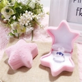 Pink star-shaped jewelry storage box with textured surface for rings and earrings - Pink Starfish