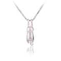 Collar de gato en plata de ley S925 con acabado mate y cadena de caja para mujer - Plata 925 / Plateado