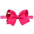 Handmade rose red grosgrain ribbon bow headband with high elasticity for girls - Rose Red
