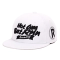 Cappellino snapback bianco con visiera piatta, ricamo Running nero e logo R laterale - Adulto 56-60cm / Tutto Bianco