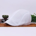 White lace mesh beret flat cap for men and women breathable summer outdoor sun hat - One Size 58cm / White