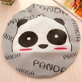 Waterproof grey shower cap with cute panda print for women, thick reusable hair cover - Panda / Grey (Panda)