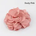Dusty Rose fabric camellia hair ring with multi-layered petals for women's hairstyle - Dusty Rose