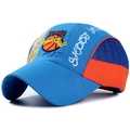 Quick-dry baseball cap for kids in blue and orange with basketball embroidery - Adjustable for Kids / Sky Blue