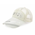 Beige ademende mesh baseballpet met White SPORTS Mount tekst voor buitenactiviteiten - Verstelbaar / Beige