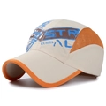 Cappellino sportivo per bambini ad asciugatura rapida beige e arancione con graffiti - Beige