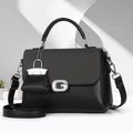 Schwarze Handtasche mit G-Schnalle aus Strass und abnehmbarem Gurt für Damen mode - Schwarz