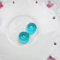 Zwei grüne Harz-Geleebonbons mit Spiraltextur für DIY-Bastelzubehör und Dekoration - Spirale / Blau