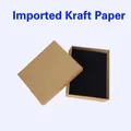 Vintage brown kraft paper jewelry gift box with black sponge insert for rings - 7x9x3cm / Dark Kraft Paper