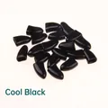 Set of 20 cool black soft silicone nail caps for dogs and cats to prevent scratching - Cool Black