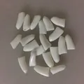 Soft white silicone pet nail covers for cats and dogs with ergonomic curved design - Han Jade White