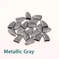Metallic gray pet nail caps in soft silicone for cats and dogs, 20 pieces pack - Metallic Grey
