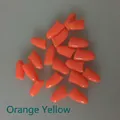 Soft silicone orange yellow pet nail caps for dogs and cats in a set of 20 pieces - XS (for 0.5-2.5kg) / Orange Yellow