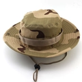 Outdoor desert camouflage boonie hat with adjustable chin strap and sun protection - One Size L (58-60cm) / Tri-Color Desert Camouflage