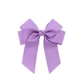 Handmade light purple double layer grosgrain ribbon bow hair clip for children - Purple