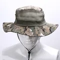 Detail of digital camo boonie hat featuring breathable mesh top and adjustable chin strap - Color 2 (Digital Jungle Camo)